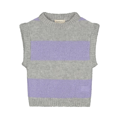 Charlie Petite | Nela Spencer | Grey/Lila Stripes