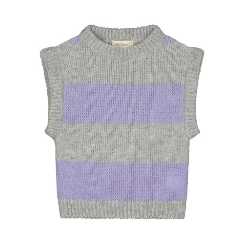 Charlie Petite | Nela Spencer | Grey/Lila Stripes