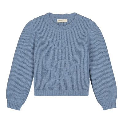 Charlie Petite | Hudson Sweater | Denim Blue