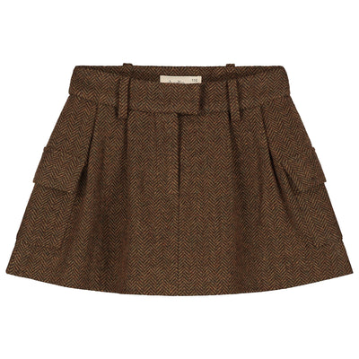 Charlie Petite | Noa Skirt | Brown Melange