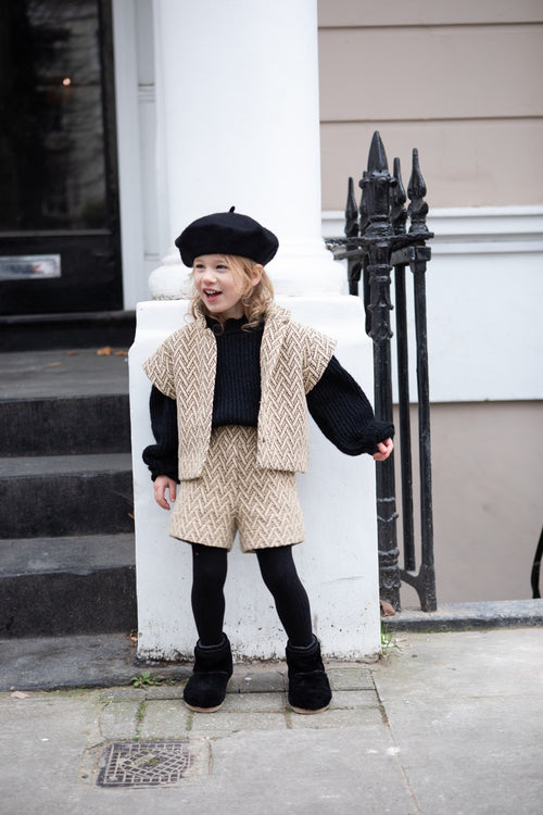 CHARLIE PETITE | SHORT HELENA BLACK BEIGE