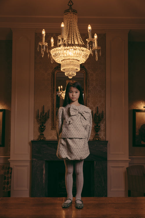 Charlie Petite | Nena Blouse | Black&White with Gold