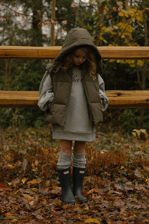 Charlie Petite | Nada Sweater Dress | Grey Melange