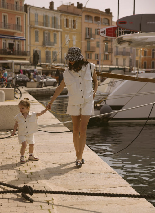 Charlie Petite | Marley Gilet - Mini | Ecru