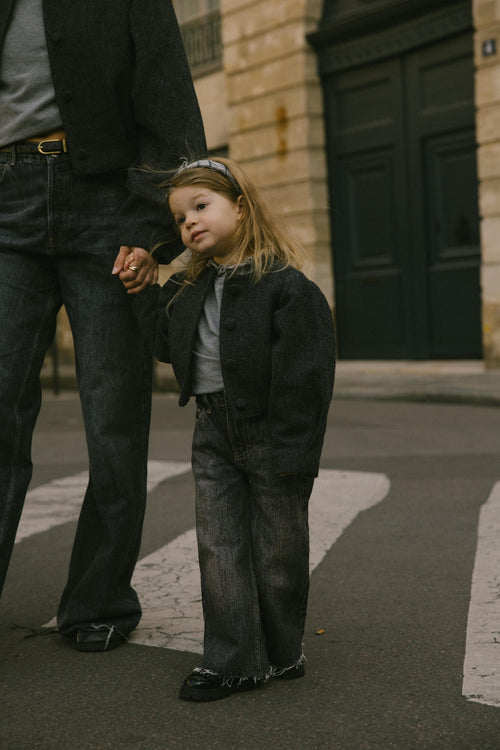 Charlie Petite | Owen Longsleeve - Mini | Grey Melange