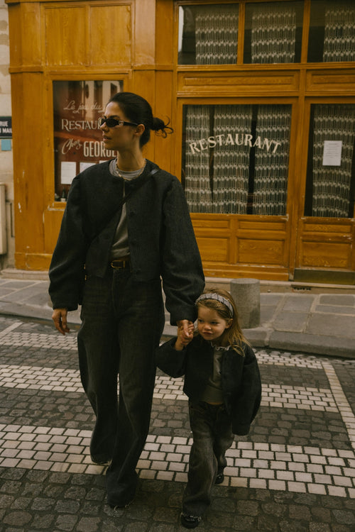Charlie Petite | Odie Blazer - Mommy | Black/Grey