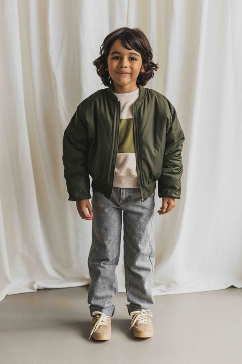 CHARLIE PETITE | BOMBER HARPER GREEN