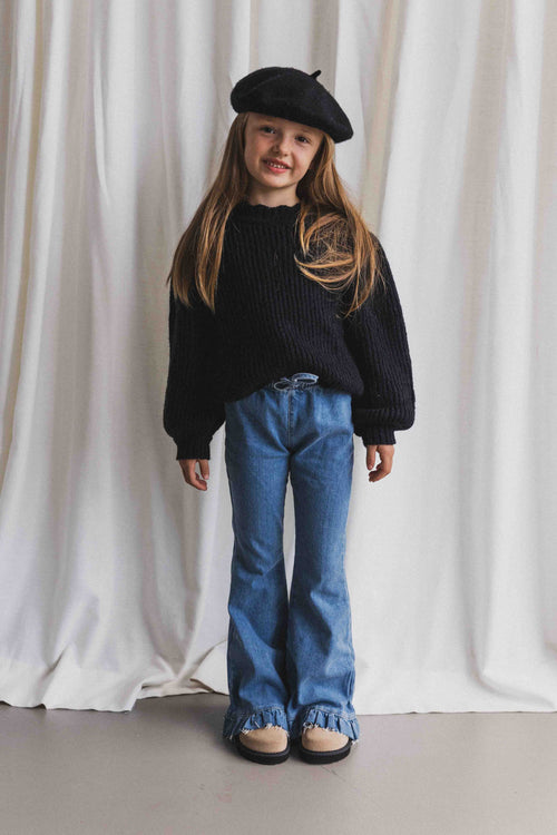 CHARLIE PETITE | KNIT SWEATER HUDSON BLACK