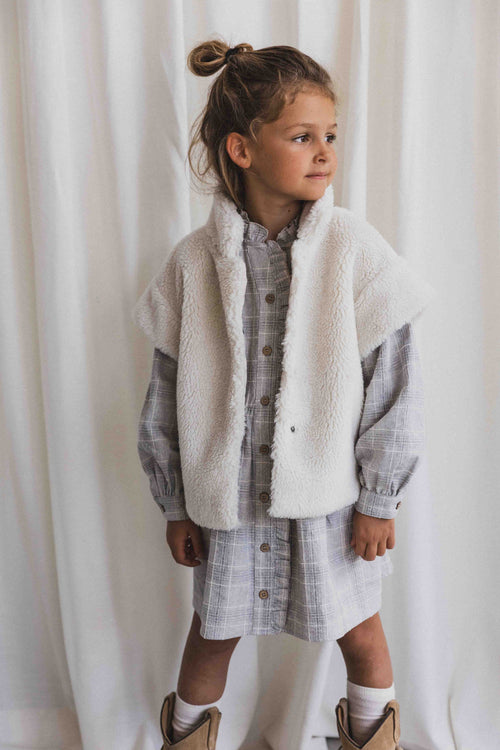 CHARLIE PETITE | GILET HEATHER BEIGE TEDDY