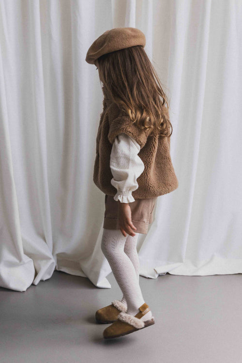 CHARLIE PETITE | GILET HEATHER BROWN TEDDY