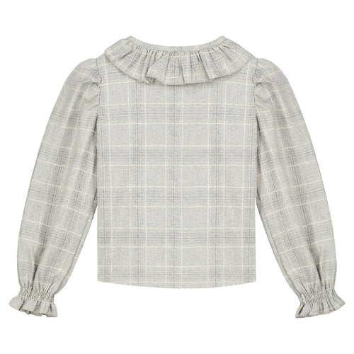 CHARLIE PETITE | BLOUSE HAILEY GREY CHECK