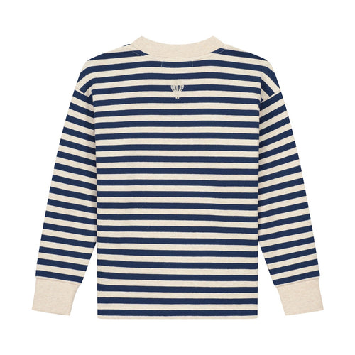 CHARLIE PETITE | LONGSLEEVE HAVEN BLUE BEIGE STRIPE