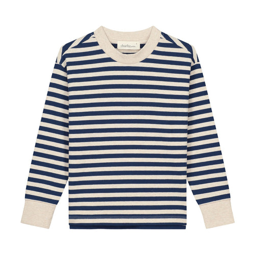 CHARLIE PETITE | LONGSLEEVE HAVEN BLUE BEIGE STRIPE