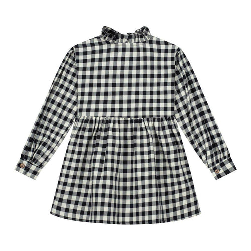 CHARLIE PETITE | DRESS HOLLY BLACK WHITE CHECK