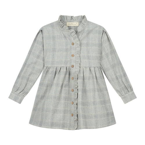 CHARLIE PETITE | DRESS HOLLY GREY CHECK