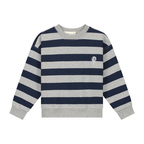 Charlie Petite | Jackson Sweater | Grey/Indigo