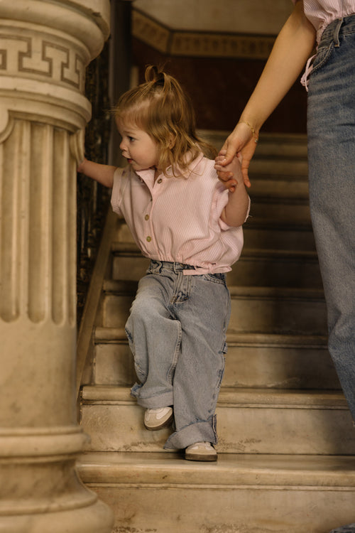 CHARLIE PETITE | BLOUSE KAYLEE MINI PINK STRIPE