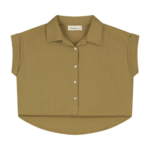 Charlie Petite | Milou Blouse - Mini | Olive Green
