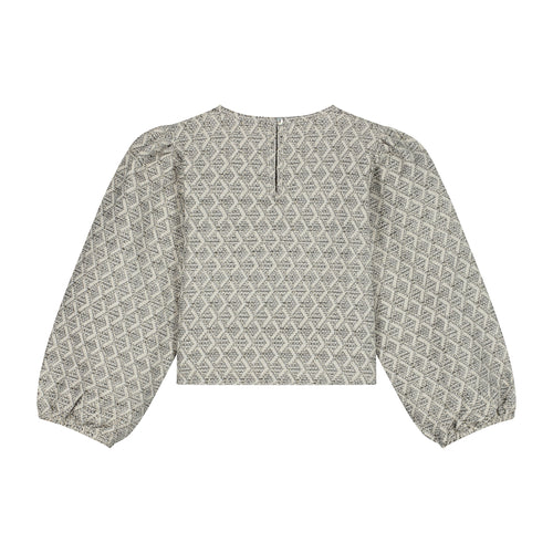 Charlie Petite | Nena Blouse | Black&White with Gold