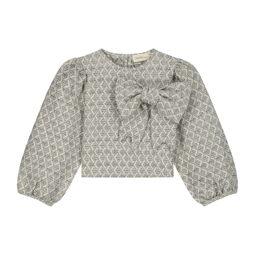 Charlie Petite | Nena Blouse | Black&White with Gold