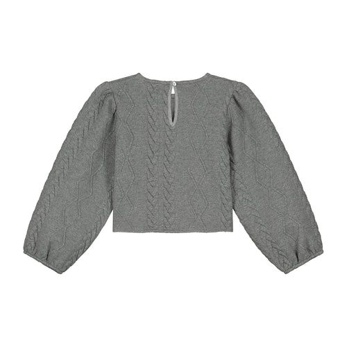 Charlie Petite | Nena Blouse | Grey Melange