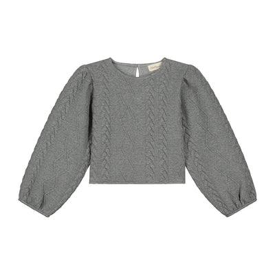 Charlie Petite | Nena Blouse | Grey Melange