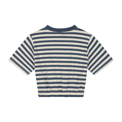 Charlie Petite | Nicky T-Shirt | Stripes Denim Blue/Ecru