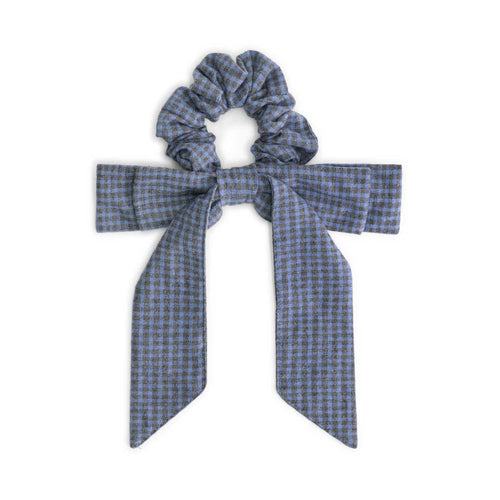 Charlie Petite | Niya Scrunchie | Blue/Grey Checked