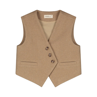 Charlie Petite | Olly Gilet - Mini | Camel