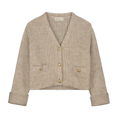 Charlie Petite | Olsen Cardigan - Mini | Beige Melange