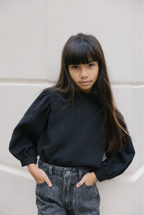 Charlie Petite | Jacki Blouse | Black