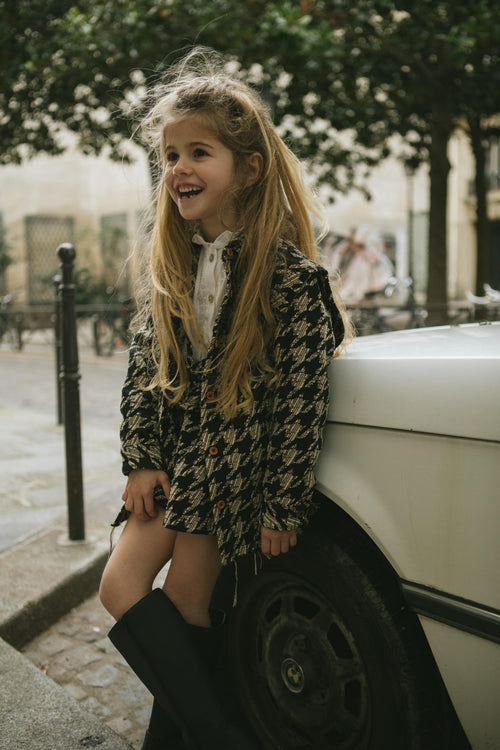CHARLIE PETITE | SKIRT CHARLIE PIED DE POULE BLACK