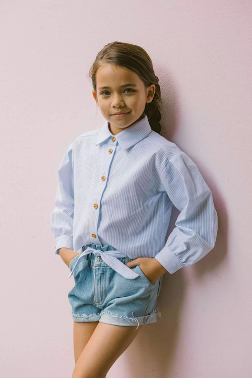 CHARLIE PETITE | DENIM SHORT GERALDINE BLUE