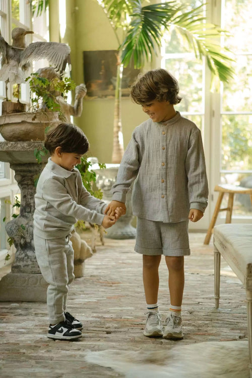 CHARLIE PETITE | SHORT CEDRIC LIGHT GREY MELANGE