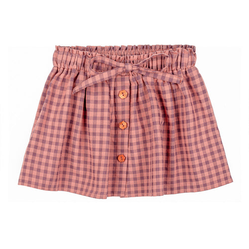 CHARLIE PETITE | SKIRT CHARLIE PINK PURPLE CHECK