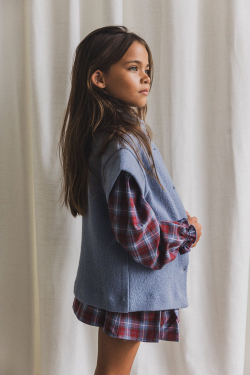 CHARLIE PETITE | GILET DELENA BLUE