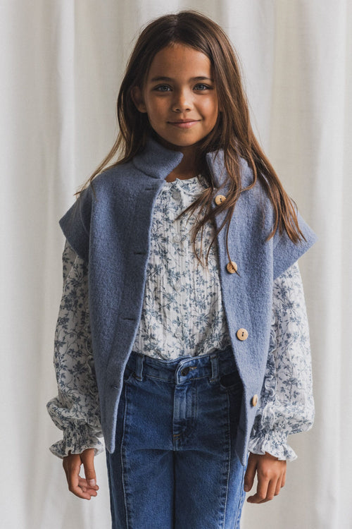 CHARLIE PETITE | GILET DELENA BLUE