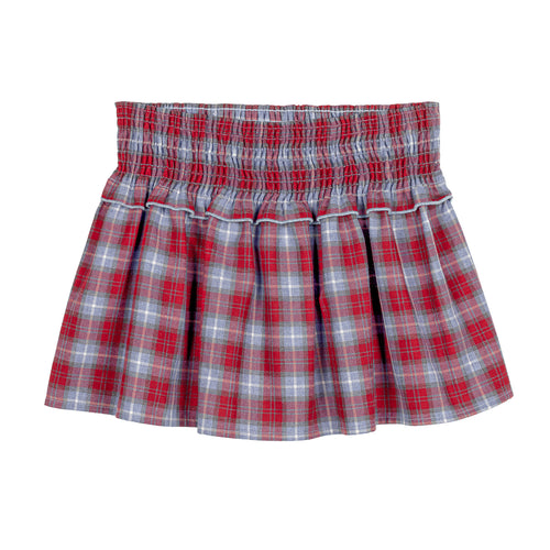 CHARLIE PETITE | SKIRT FELICE RED BLUE CHECK