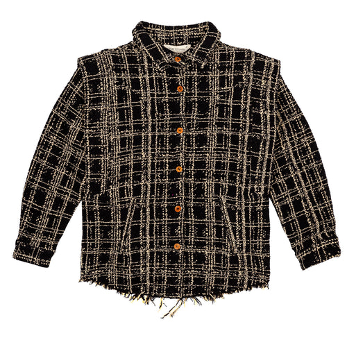 CHARLIE PETITE | JACKET FRANCINE CHECK BLACK/BEIGE