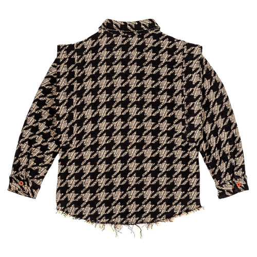 CHARLIE PETITE | JACKET FRANCINE PIED DE POULE BLACK/BEIGE