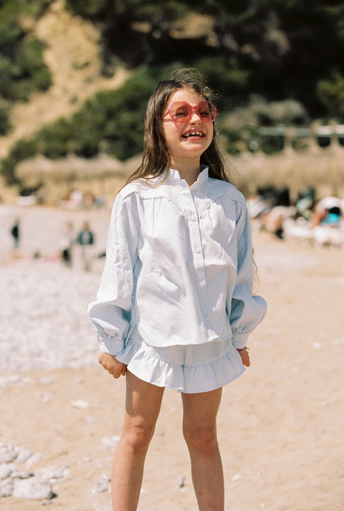 CHARLIE PETITE | BLOUSE SOFÍA MOMMY BLUE STRIPE