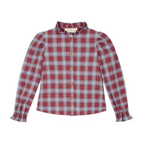 CHARLIE PETITE | BLOUSE BARBARA RED BLUE CHECK
