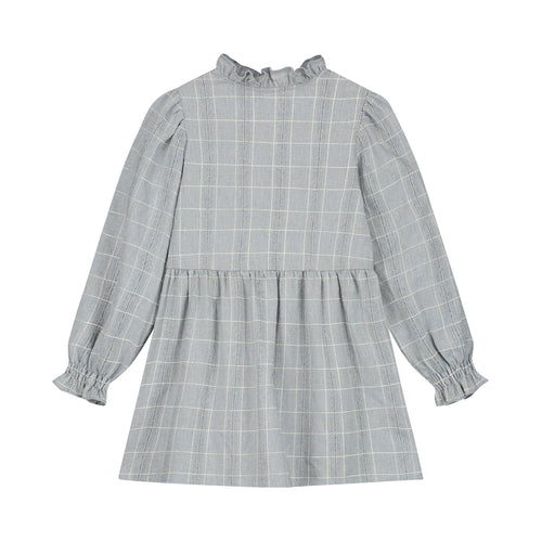 CHARLIE PETITE | DRESS FAUVE CHECK BLUE
