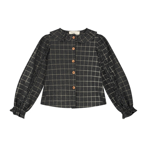 CHARLIE PETITE | BLOUSE FLEUR BLACK/CHECK