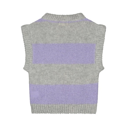 Charlie Petite | Nela Spencer | Grey/Lila Stripes