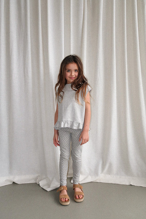 Charlie Petite | Izabella Top | Grey Melange