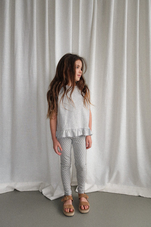 Charlie Petite | Izabella Top | Grey Melange