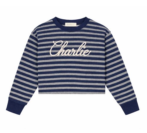 Charlie Petite | Su Longsleeve | Stripes Grey/Navy