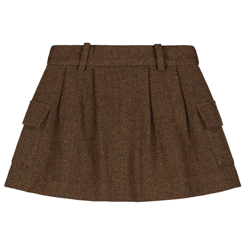 Charlie Petite | Noa Skirt | Brown Melange