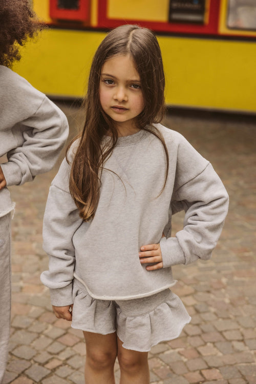 Charlie Petite | Lux Sweater | Grey Melange